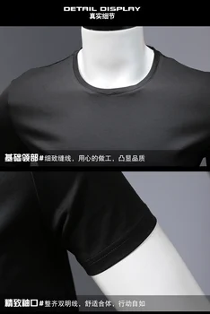 2020 Moški T-Shirt Bombaž Vroče Moških V Vratu Tshirt Priložnostne Kratek Rokav plus velikost tee Moški majica