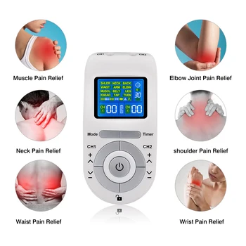12 Načinov Deset Electroestimulador Deset Pralni Enota Telo Massager Lajšanje Bolečin EMS Stimulacija Mišic z 2 Para Elektrod Blazine