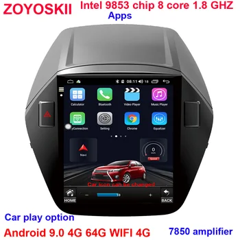 Android 10.4 palčni navpično zaslon IPS avto gps multimedia radio bluetooth navigacijske igralec za Hyundai Tucson IX35 2010-