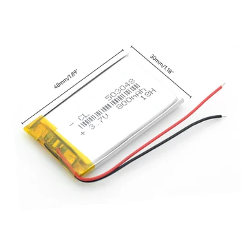 3,7 V 800mAh 503048 polimer litij-ionska / Litij-ionska baterija za Polnjenje S PCB za dvr MP3, MP4, GPS DVD Igrača Bluetooth Zvočnik