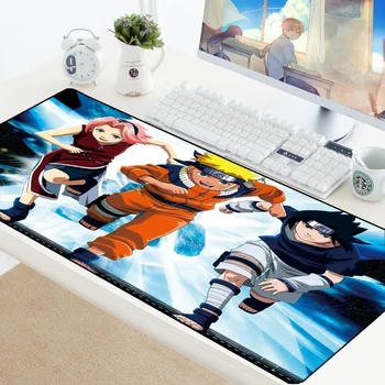 Anime Naruto Velike Gaming Mouse Pad Hitrost Gume Zaklepanje Rob XL Miško Mat za Prenosni Računalnik Igralec na Tipkovnici Desk Pad Mousepad