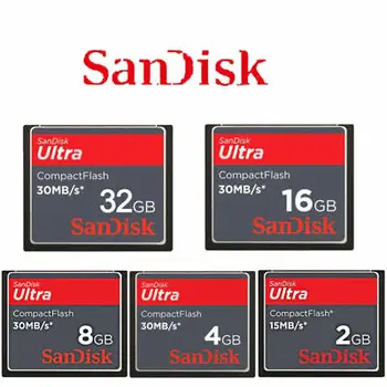 SanDisk CF Kartica 4GB 8GB 16GB Compact Flash 30Mb/s CF Ultra Pomnilniško Kartico Za Fotoaparat Resnično Nikon