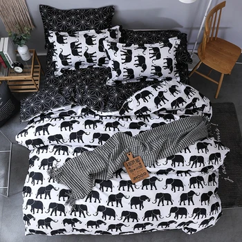 Tropski slon posteljni set 3/4pcs posteljno perilo, rjuhe kritje nastavite pillowcases bedclothes Družino doma, tekstilne En Dvojni dvojček