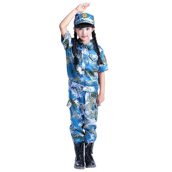 Vojska na Prostem, Vojaško Uniformo Posebne Sile Otroški Kostumi Vojak Baby Dekle Vojske Fant Taktično Acket Fazi Oblačila halloween