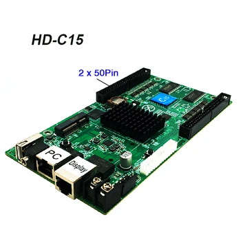 Brezplačna dostava HD-C15 HD-C15C Asinhroni Barvno LED Video Krmilnik za kartice ,razpon nadzora 384x320pixels , HUB75E in 50Pin
