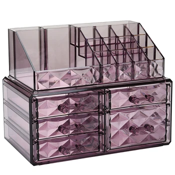 Prozoren predal vrsta kozmetike škatla za shranjevanje multi-layer namizno toaletno mizico nakit za nego kože mize manjše izdelke organizator polje