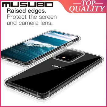 Musubo Luksuzni Primeru Za Samasung Galaxy S20 Ultra S20 Plus S9 S10 Opomba 10 + 5 G Pokrov Prozoren Shockproof Silikon Zaščita