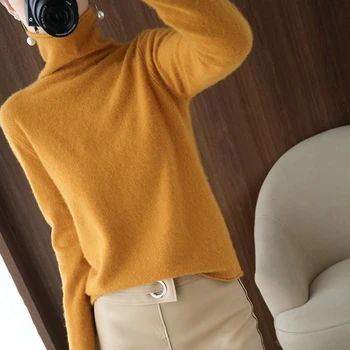 Adohon 2020 ženska pozimi puloverje jeseni pleteni Puloverji Visoke Kakovosti Toplo Ženski zadebelitev Turtleneck