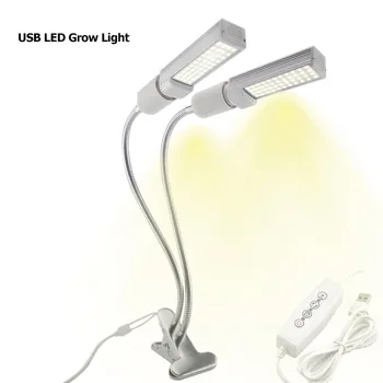 Dvojno LED Žarnica Celoten Spekter E27 Rastlin Časovnik USB Rastejo Lučka Sveti zaprtih growbox Raste vpenjalno Držalo Ffs Žarnice Luči toplogrednih