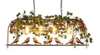 Vintage Ptica Obesek Svetlobe Železa Ameriški Industrijski MANSARDA Bar Cafe Osebnost E27 Dekor Visi Oltarja Nordijska Lučka birdcage MING