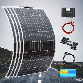 BOGUANG 400w solarnimi sistem 4X 100W Prilagodljiv solarni panel 100 w 12 volt 24 v Krmilnik Fotovoltaičnih veleprodajni ceni