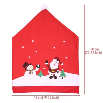 Božič Stol Zajema Santa Claus Snežaka Red Hat Mizi Stol Kritje Božični Okraski za Dom, Božič, Novo Leto Stranka