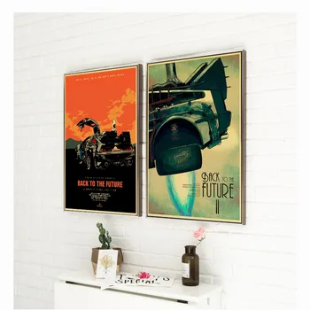Nazaj V Prihodnost Film Platno Slikarstvo Letnik Plakatov In Fotografij Wall Art Slik, Dnevna Soba Dekoracijo Doma Dekor