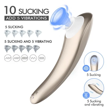 Vibracije Sesanju Igrače Nepremočljiva Nastavek 10-Frekvenčni Vibrator Za G Spot Klitoris Dildo Odraslih Clitorial Stimulator SexToys Za Ženske