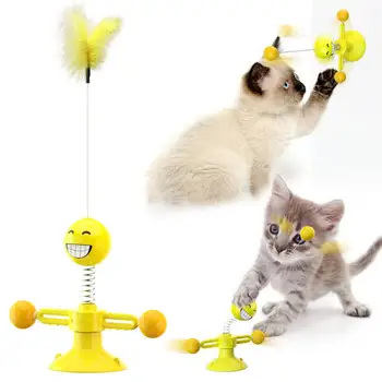 Mačka Gramofon Igrača, Bedak Pomlad Cat Stick, Zamenljive Pribor Kat. Št Smešno Igrača, Mačka Pero Igrača