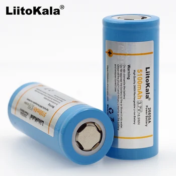 2PCS LiitoKala 26650-55A 5000mAh 26650 baterije Li-ion, 3.7 v, Baterije za ponovno Polnjenje za Svetilko 20A 3,6 V Moči baterije