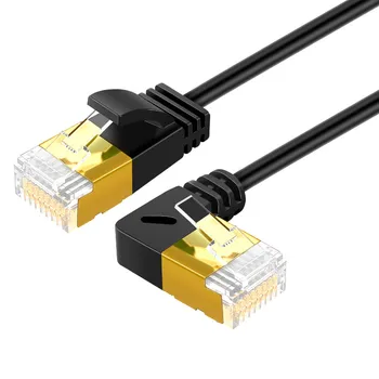 Cat6 Združljiv Patch Kabel za 90 Stopinj v Desno Kota 10Gbps Ethernet Kabel RJ45 Cat7 Lan Kabel UTP RJ45 Omrežja Cable0.5m 1m