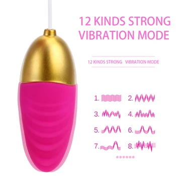 IKOKY Sex Igrače za Ženske Vibracijsko Jajce Vagin Masaža 12 Hitrosti Bullet Vibrator Ženska Masturbacija Klitoris Spodbujanje