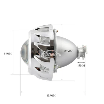 RONAN 3,0 palca MH1 nadgradnjo kovinski Bixenon projektor objektiv Leadlight H4 H7 znanja hudič oči obnovo avtomobilskih žarometov