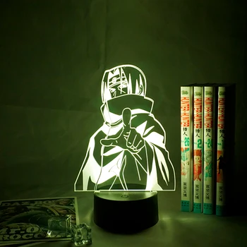 Anime Naruto 3d Lučka Itachi Uchiha Slika Nočna za Otroka, Spalnica Dekor Kul Darilo za Rojstni dan Pisane Led Nočna Lučka Itachi
