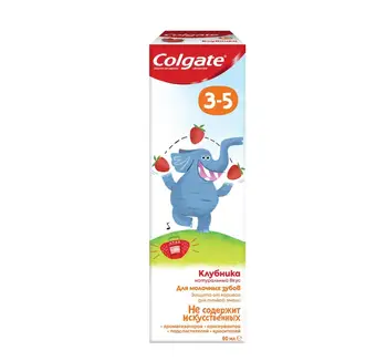 Podjetje Colgate 3-5 Jagode Otroška zobna pasta z fluora, 60 ml