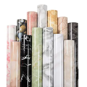 Imitacija marmorja vzorec nalepke pult za namizje kabinet štedilnik s ozadje samolepilne zadebelitev stenske nalepke, kuhinja