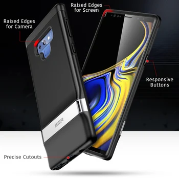 ESR Primeru Telefon za Samsung Galaxy Note 9 s Kovinsko Oporo Shockproof TPU Kritje velja za Samsung Opomba 9 Capas Coque Funda