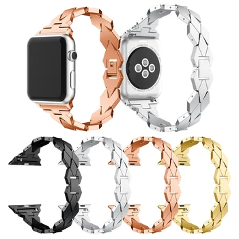 Trak za Apple Watch Band Diamond slog watchband 38 mm 42mm Serije 5 4 3 2 1 Zapestnico manšeta za Apple Watch 40 mm 44 Pasu