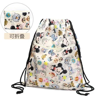 Disney risanke plenic torba nepremočljiva Mickey tiskanje vrvico nahrbtnik, zložljiv prenosni potovalna torba
