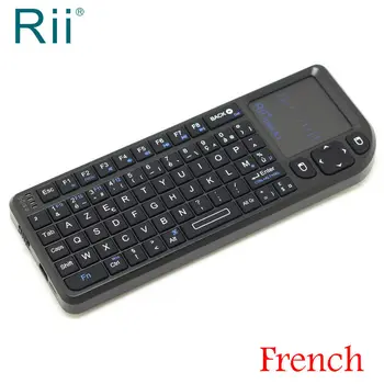 Original Rii Mini X1 francoski(Azerty) Mini 2,4 GHz Brezžična Tipkovnica Zraka Miško z Sledilno ploščico za Android TV Box/Mini RAČUNALNIK/Prenosnik