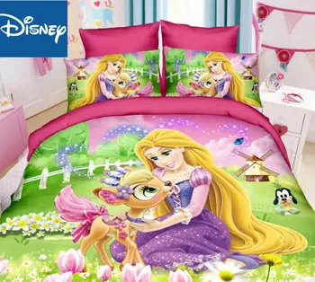 Enotna velikost sneg bele posteljnine komplet za dekleta posteljo dekoracijo twin rjuhe prevleke ravno list 3/4pcs brezplačna dostava princesa Spodbujanje