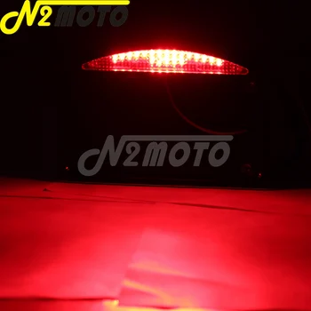 LED Krom/Črna Alex Strani Mount Motocikel Zavorna Luč registrske Tablice Lučka w/ Nosilec za Harley Plovec Chopper Cafe Racer