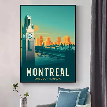 Montreal Potovanja Umetniško Platno Poster Tiskanje Doma Dekor Slikarstvo Brez Okvirja