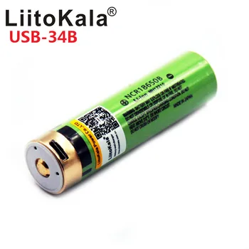 2019 LiitoKala USB 3,7 V Novo Izvirno NCR18650B 3,7 v 3400ma Li-ion USB Baterija za ponovno Polnjenje Z Indikatorska Lučka LED DC-Polnjenje