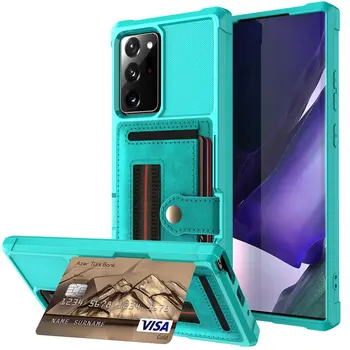 Za Samsung Galaxy Note 20 Ultra/Opomba 20 5G Denarnice Flip Case, Zaščitni PU Primeru z Oporo za Kartico sim Zapestje Kritje Fundas