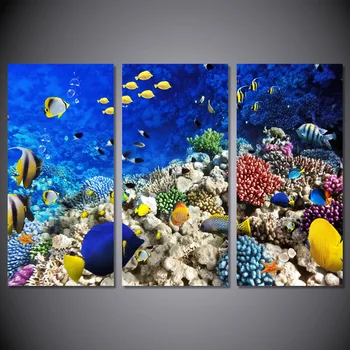 HD Natisnjeni Morskih rib, koral, Slikarsko Platno, Tiskanje soba dekor natisni plakat sliko platno Brezplačna dostava/ny-6413C