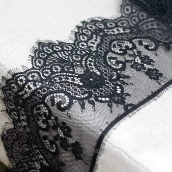 Lepe enostranski Visoke kakovosti Trepalnic Čipke Obleko, Krilo dolgo Šivanje Dodatki, Poročni Veil Materiala