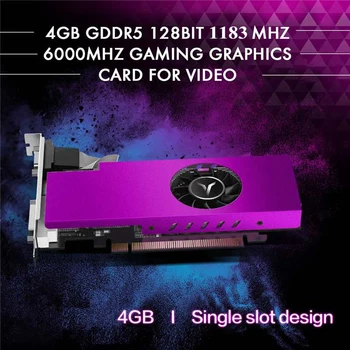 Yeston Radeon RX550 4GB GDDR5 128Bit 1183MHz 6000MHz DVI-D+HD+VGA Gaming Grafično Kartico za Računalnik, Video