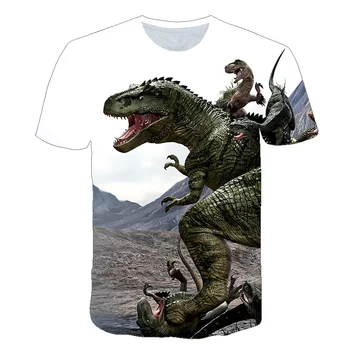 Poletje popolnoma Novi Otroci T-shirt živali dinozaver 3D Fantje/dekle T-shirt Otroci Kratek Rokav T-majice Priložnostne Baby Vrhovi Oblačila