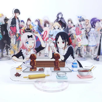 Kaguya-sama: Ljubezen Je Vojna Shinomiya Kaguya Fujiwara Chika Akril Stojalo Slika Model Tablice Igrača Anime Desk Dekor Cosplay