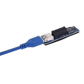 NVME M. 2 M-Ključ za PCI-E X1 Riser PCI Express Kartica PCIE Priključek za dvižni vod 30 cm USB3.0 Extender PCIE Adapterja