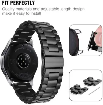 20 mm 22 mm Kovinski Pas Za Samusng Galaxy Watch 46mm 42mm S3 41MM 45 MM iz Nerjavečega Jekla, trak Za Huawei Watch gt2e gt2 GTR GT2 pro