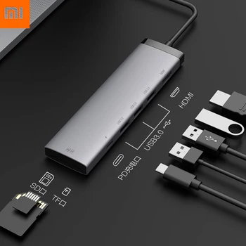 Original Xiaomi mijia MIIIw 7 v 1 Tip-c HDMI, USB 3.0, TF SD Card Reader PD Adapter SREDIŠČE za Mobilni Telefon iPhone