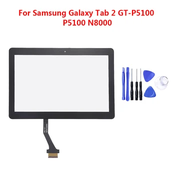 Zaslon Na Dotik, Računalnike Za Samsung Galaxy Tab2 10.1 P5100 P5110 Note N8000 N8010 Črna/Bela Popravila Zamenjava Zaslona Stekla