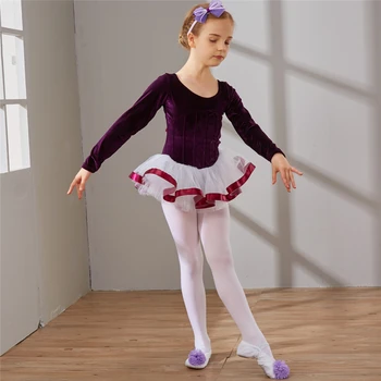 Balet Ples Obleko Balet Tutu Plesno Obleko za Deklice, Otroci Otrok Visoke Kakovosti Dolge Rokave Til Ples