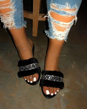 Ženske Sandali poletne čevlje, ženska copate stranka sandali svetlo diamond flip flop ravno z notranjo copate velika velikost 37-42