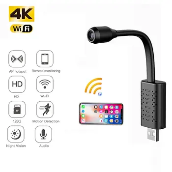 Novi HD Smart Mini Wifi USB, Fotoaparata v Realnem času, Nadzor, IP Kamere AI Človeško Zaznavanje Zanke Snemanje Mini kamera