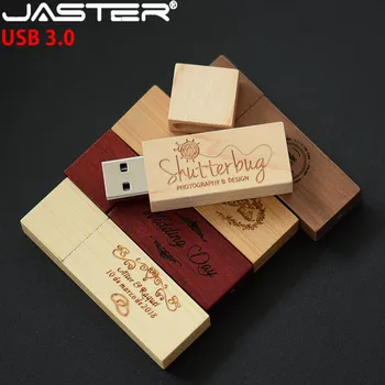 JASTER USB 3.0 Meri LOGOTIP Lesene bambus usb z box usb flash drive, Pomnilniško kartico memory stick pen drive pendrive 8GB 16GB 32GB 64GB