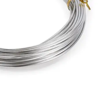 10m Aluminija Žica Srebrni Nakit Ugotovitve za Zapestnice, Ogrlice, Izdelava DIY Pribor 0,8 mm 1 mm 1,5 mm