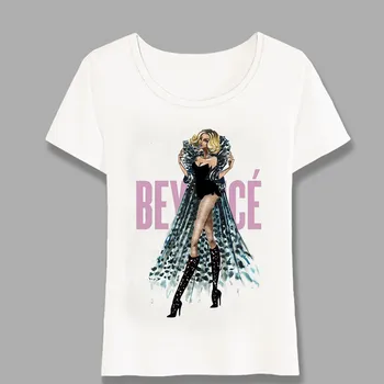Nove Modne Ženske T Shirt Beyonce Tiskanje Ženska T-Shirt Priložnostne Dame Vrhovi Smešno Poletje Tee Harajuku